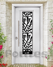 Двери mul-t-lock ”450” со стеклопакетом и ковкой дизайн - цветы