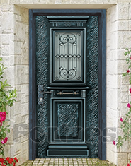 Двери mul-t-lock ”410” со стеклопакетом и ковкой дизайн - ренессанс
